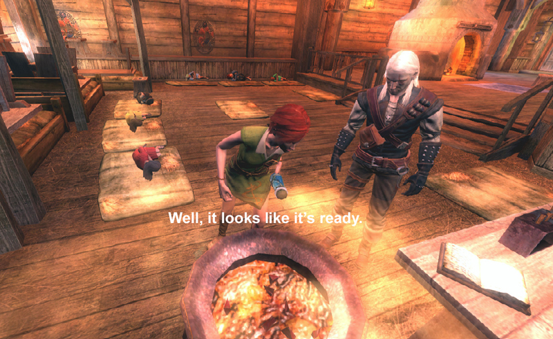 Geralt and Shani make a healing potion